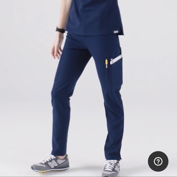 Figs Navy Women’s Yola Scrub Pants - Picture 2 of 4